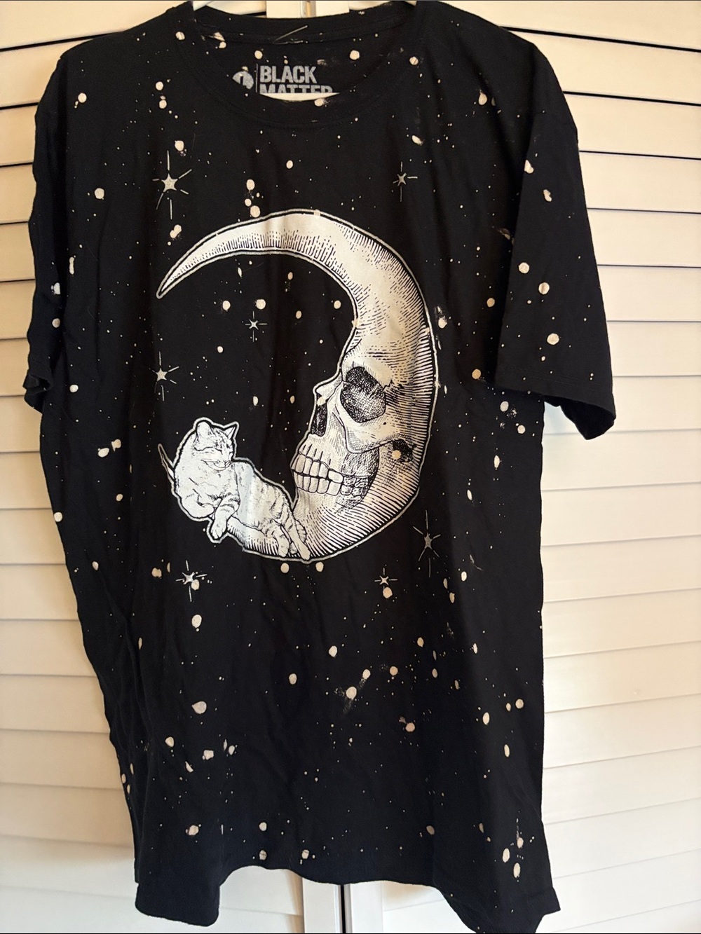 Black Matter Black Graphic Moon & Cat Tee